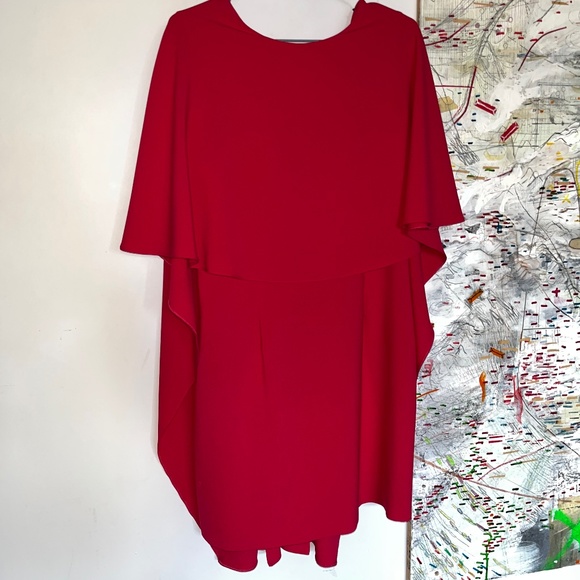 Zara Dresses & Skirts - Zara (M) cape dress with plunging V open back.